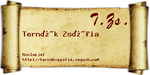 Ternák Zsófia névjegykártya